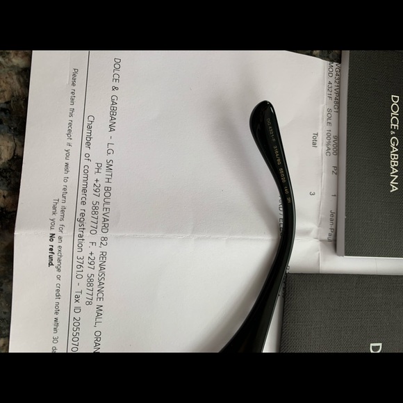 dolce & Cabbana sunglasses authentic with receipt - Picture 5 of 7